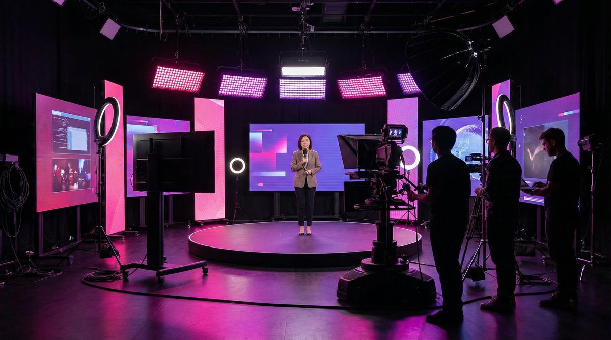 抖音风专业视频制作现场